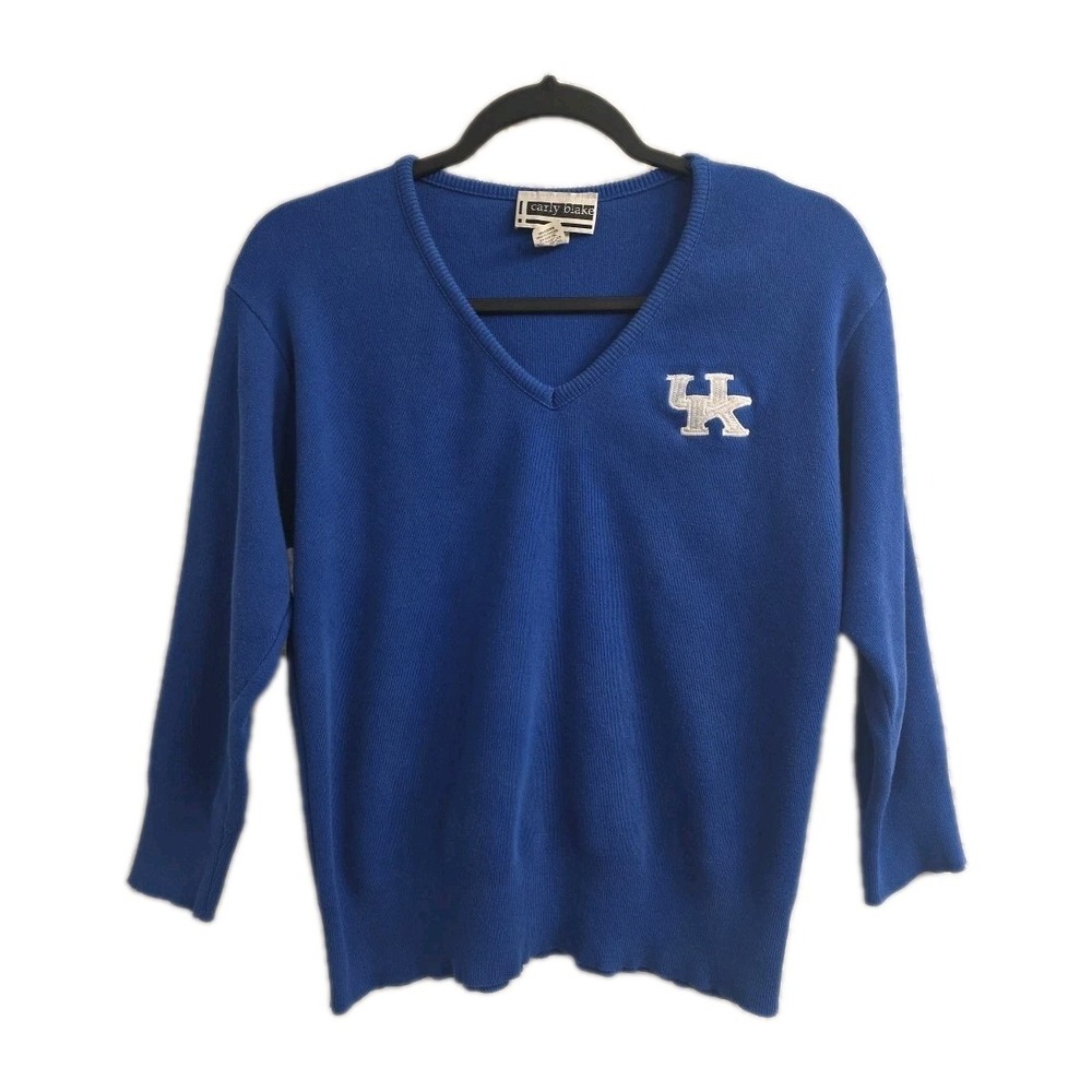 Vintage Carly Blake UK KY Wildcats Bluw Sweater Small Embroidered Made In USA